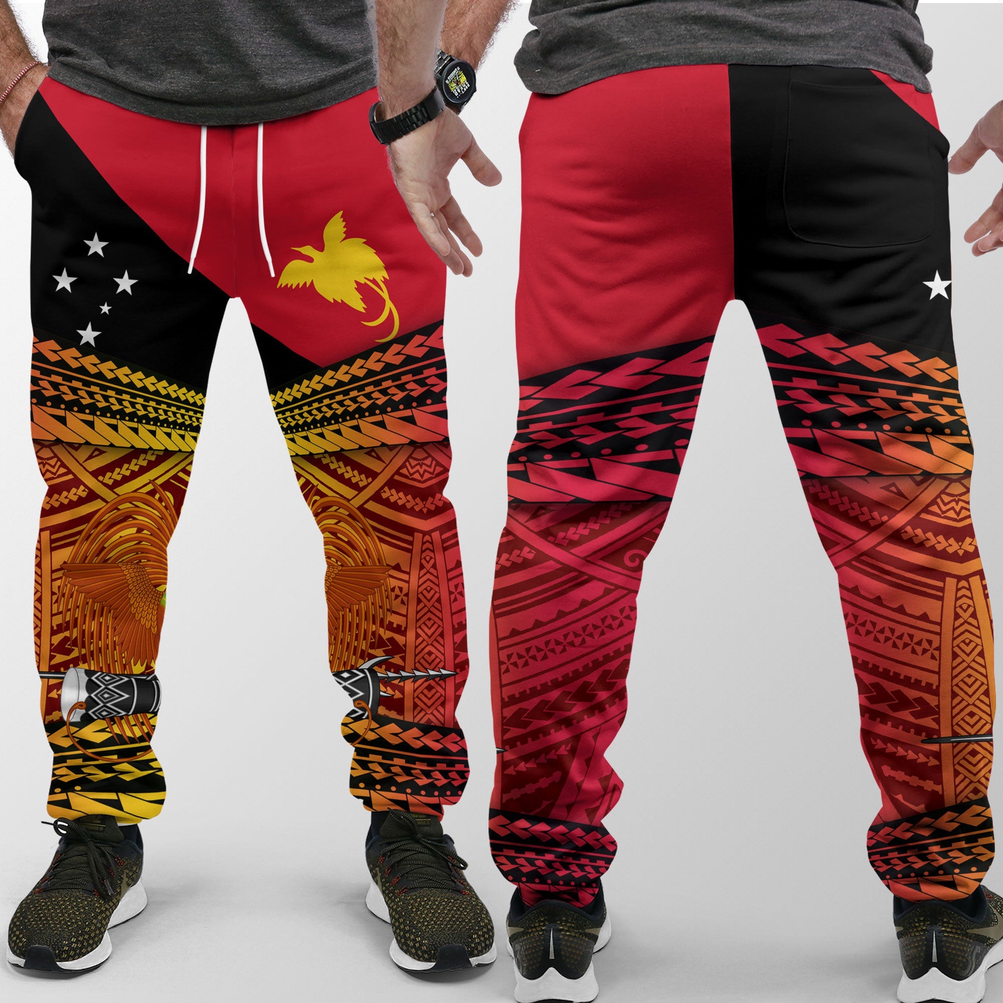 Papua New Guinea Independence Day Jogger Pant PNG Emblem Style