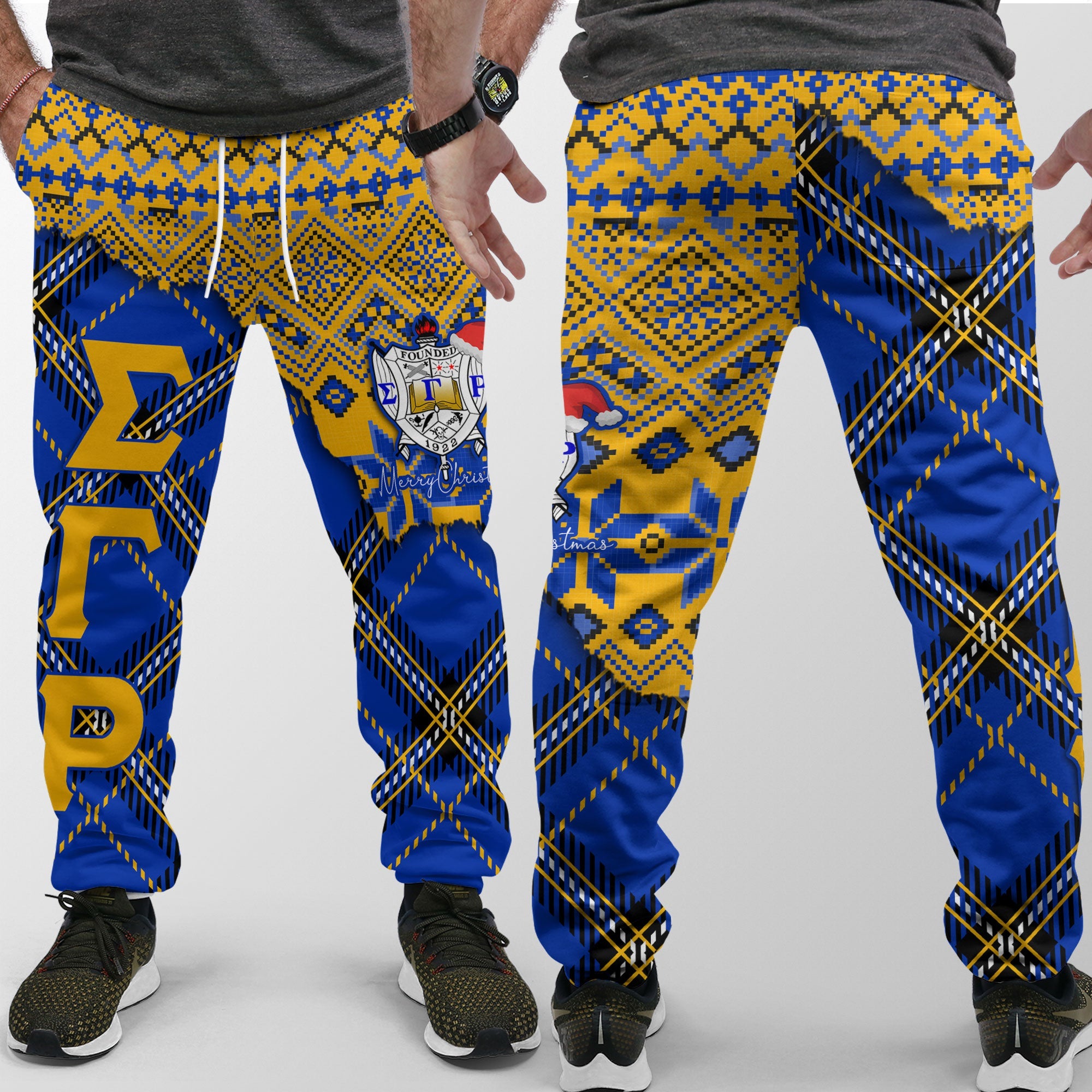 Sorority Pant - Christmas Sigma Gamma Rho Girl Jogger Pant Plaid Background Style