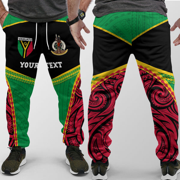 Vanuatu Flag & Coat Of Arms Jogger Pant Black Style