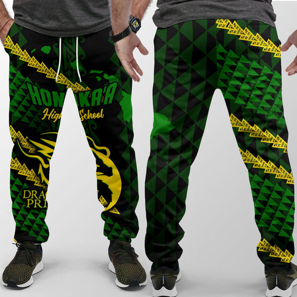 Hawaii Honoka High & Intermediate School Jogger Pant Map Style