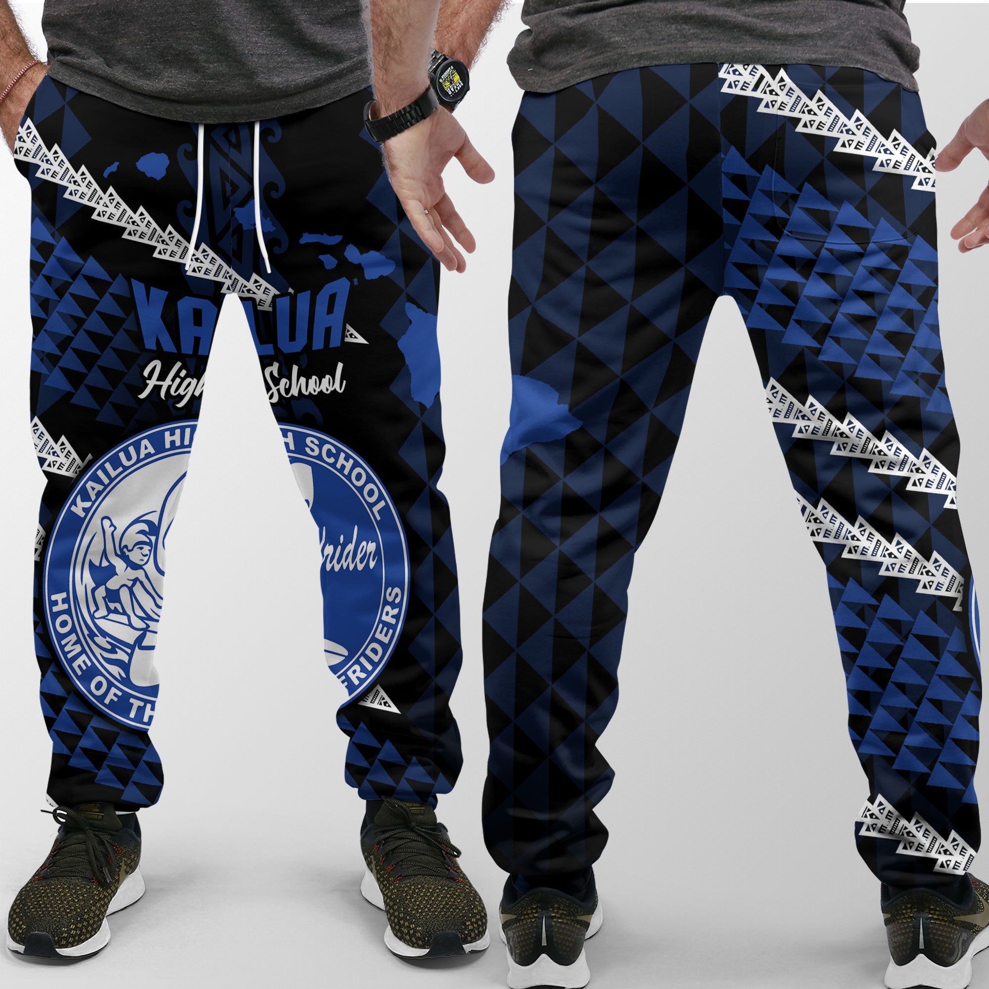 Hawaii Kailua High School Jogger Pant Map Style