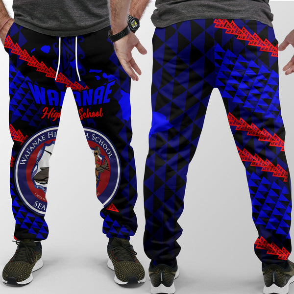 Hawaii Waianae High School Jogger Pant Map Style