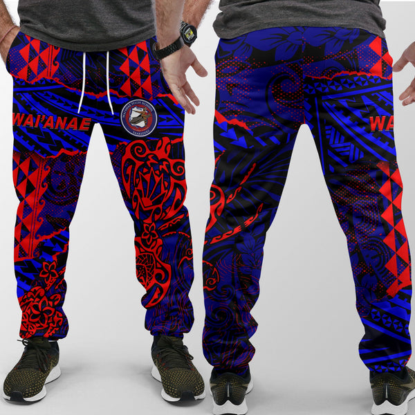 Hawaii Waianae High School Jogger Pant Polynesian Turtle Style