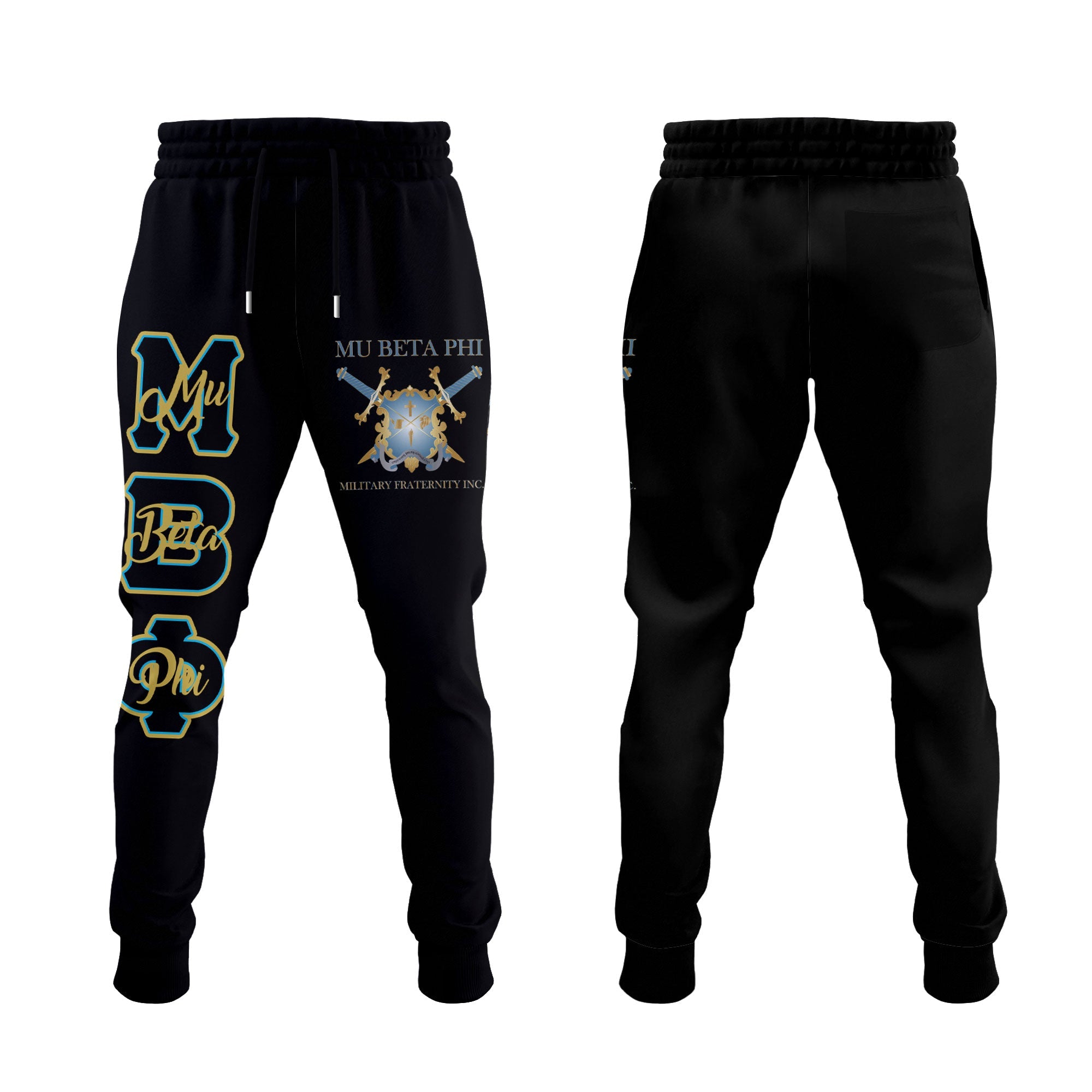 Fraternity Pant - Mu Beta Phi Jogger Pant Original Black Style