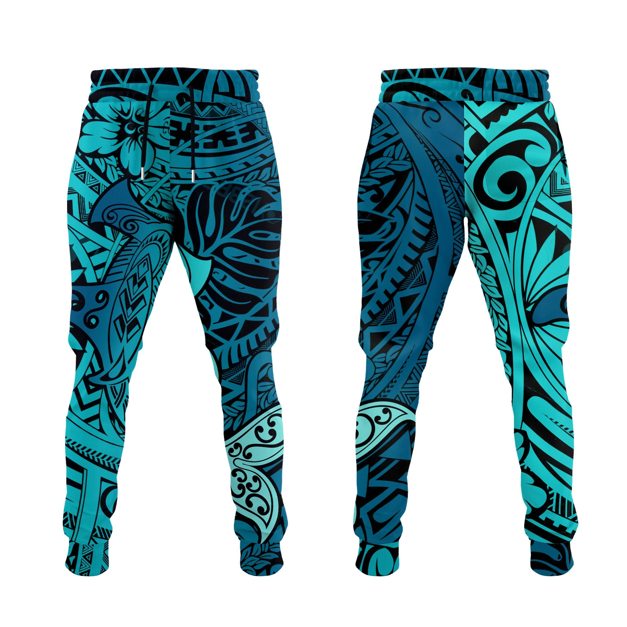 Hawaii Hammerhead Shark Jogger Pant Light See Blue Style