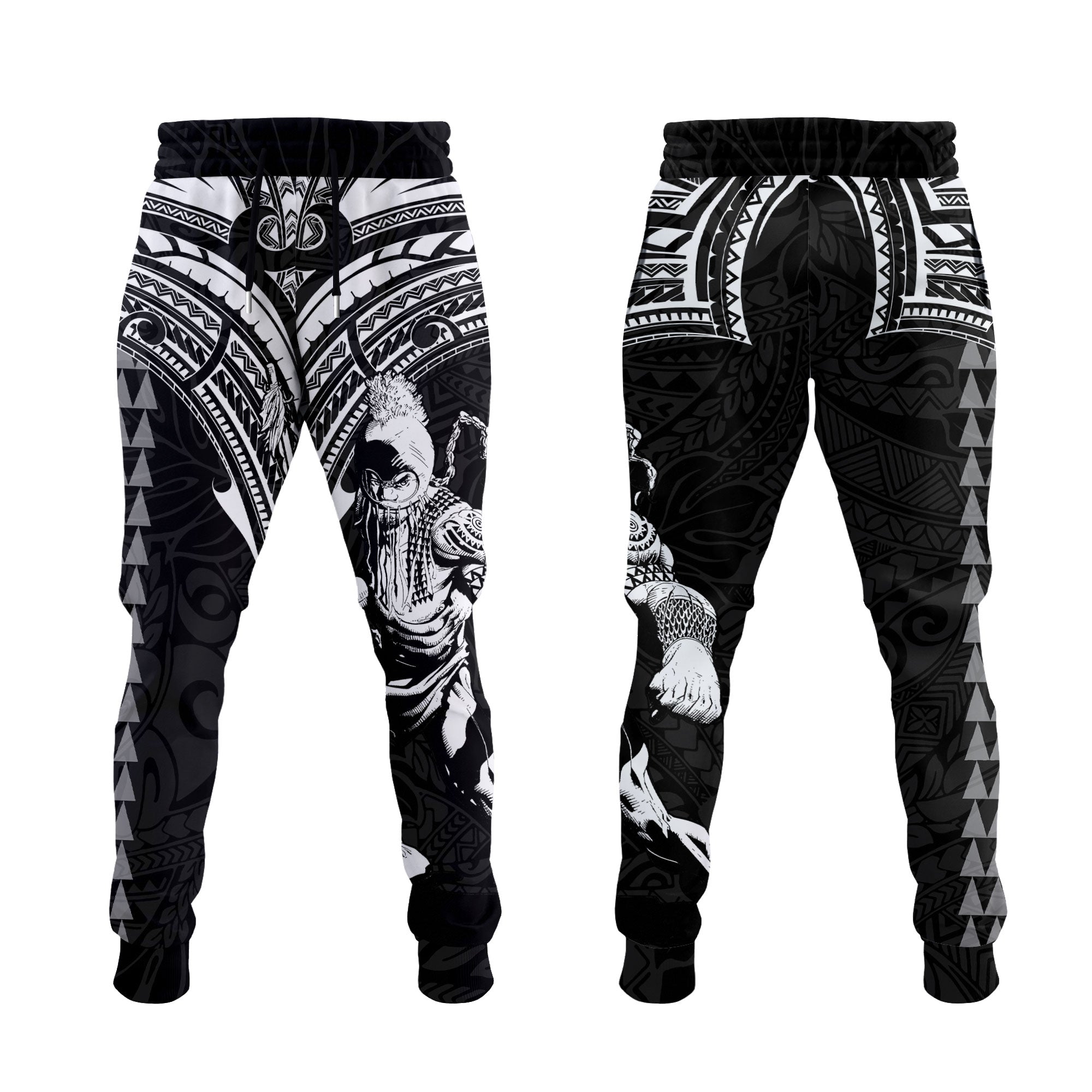 Hawaii Ikaika Warrior Jogger Pant Polynesian Tattoo Style