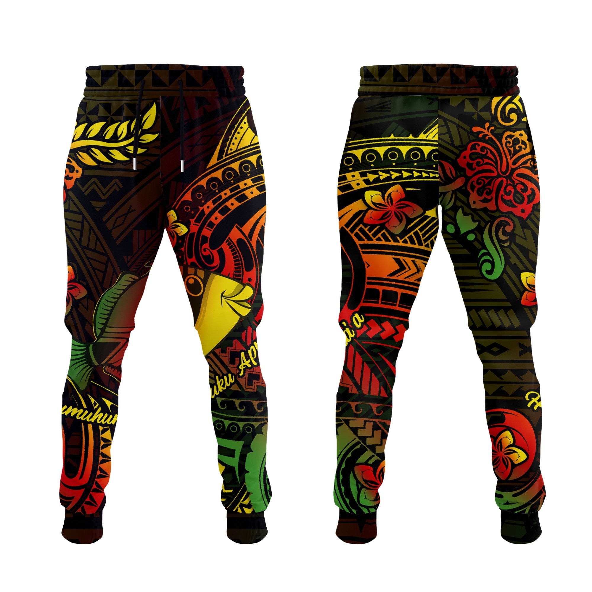 Hawaii Humuhumu Fish Jogger Pant Reggae Style