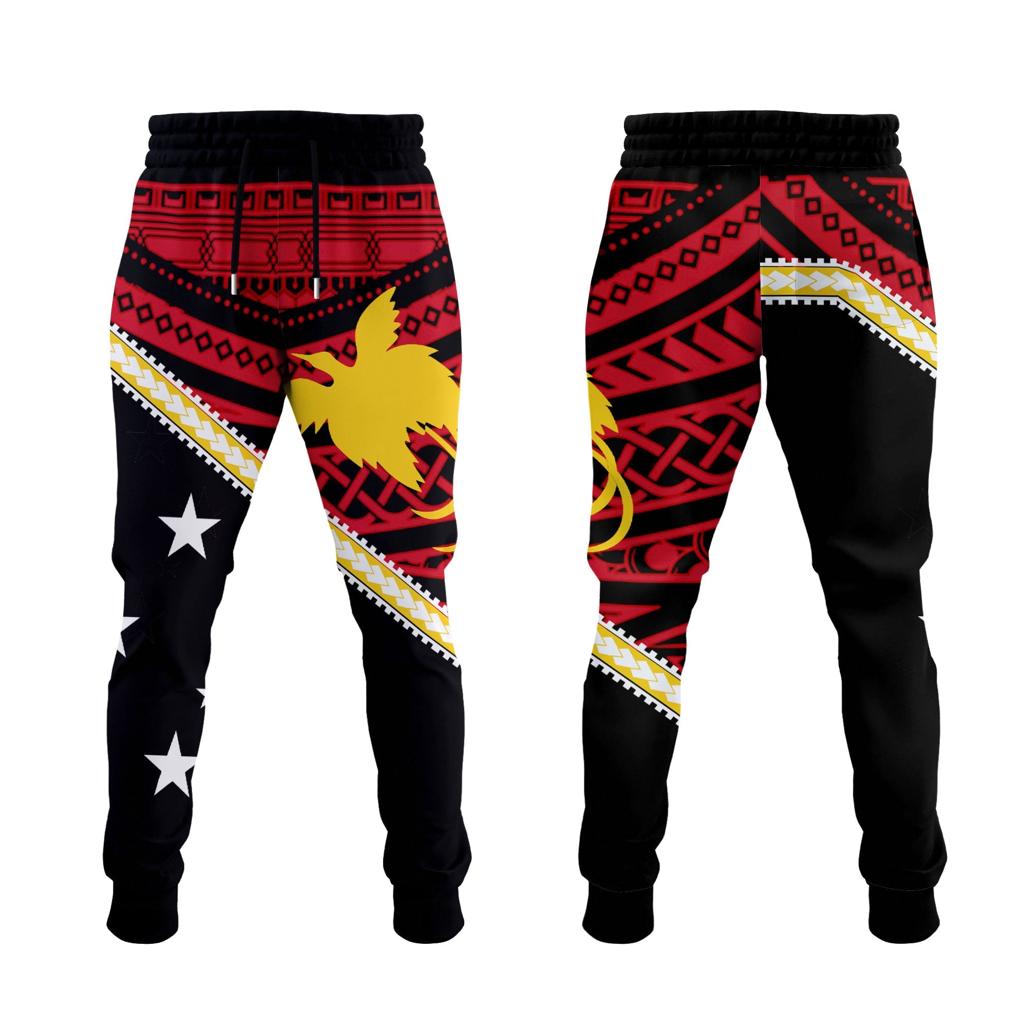 Papua New Guinea Jogger Pant Polynesian Flag Style