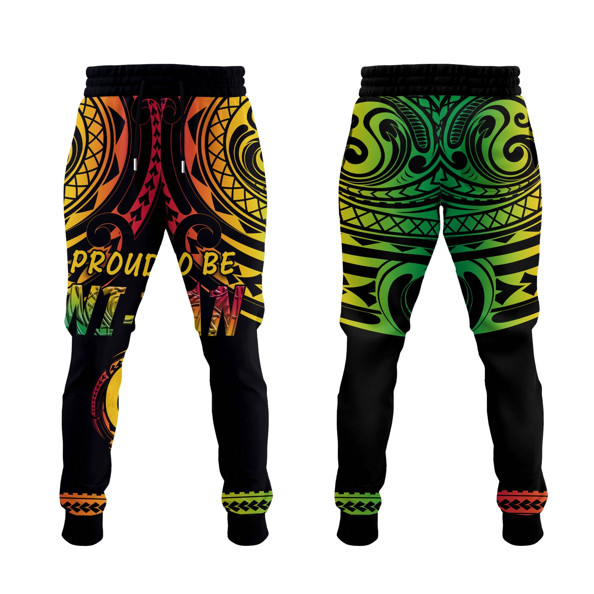 Vanuatu Proud To Be Ni-Van Jogger Pant Coat Of Arms Reggae Style