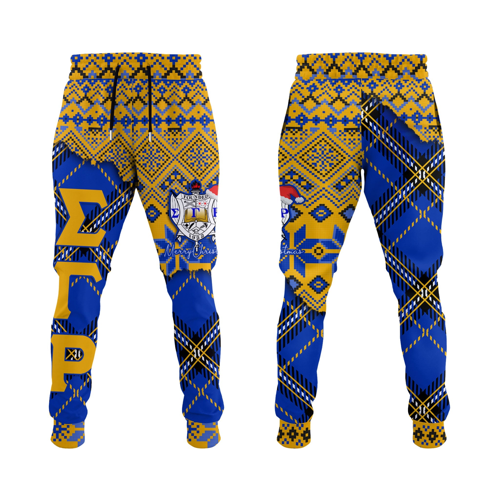 Sorority Pant - Christmas Sigma Gamma Rho Girl Jogger Pant Plaid Background Style