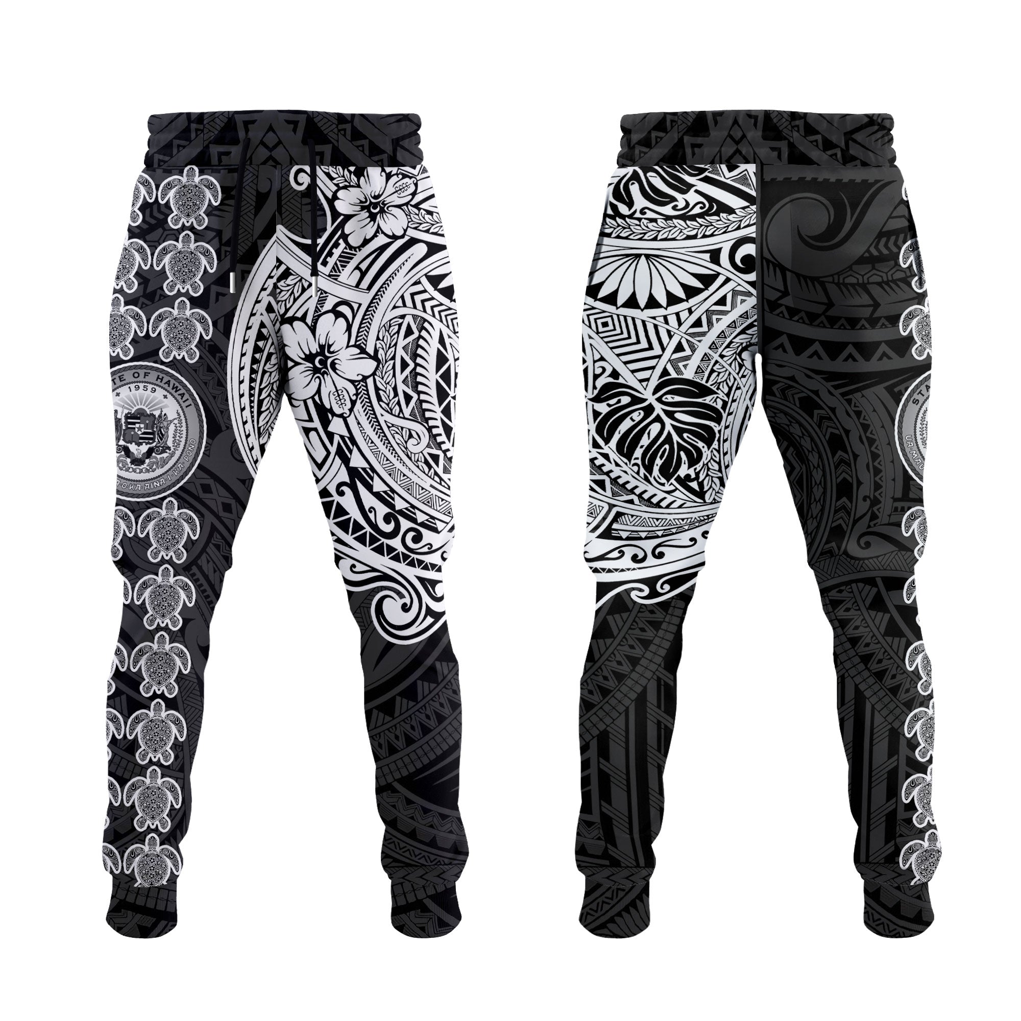 Hawaii Seal Polynesian Turtle Line Jogger Pant