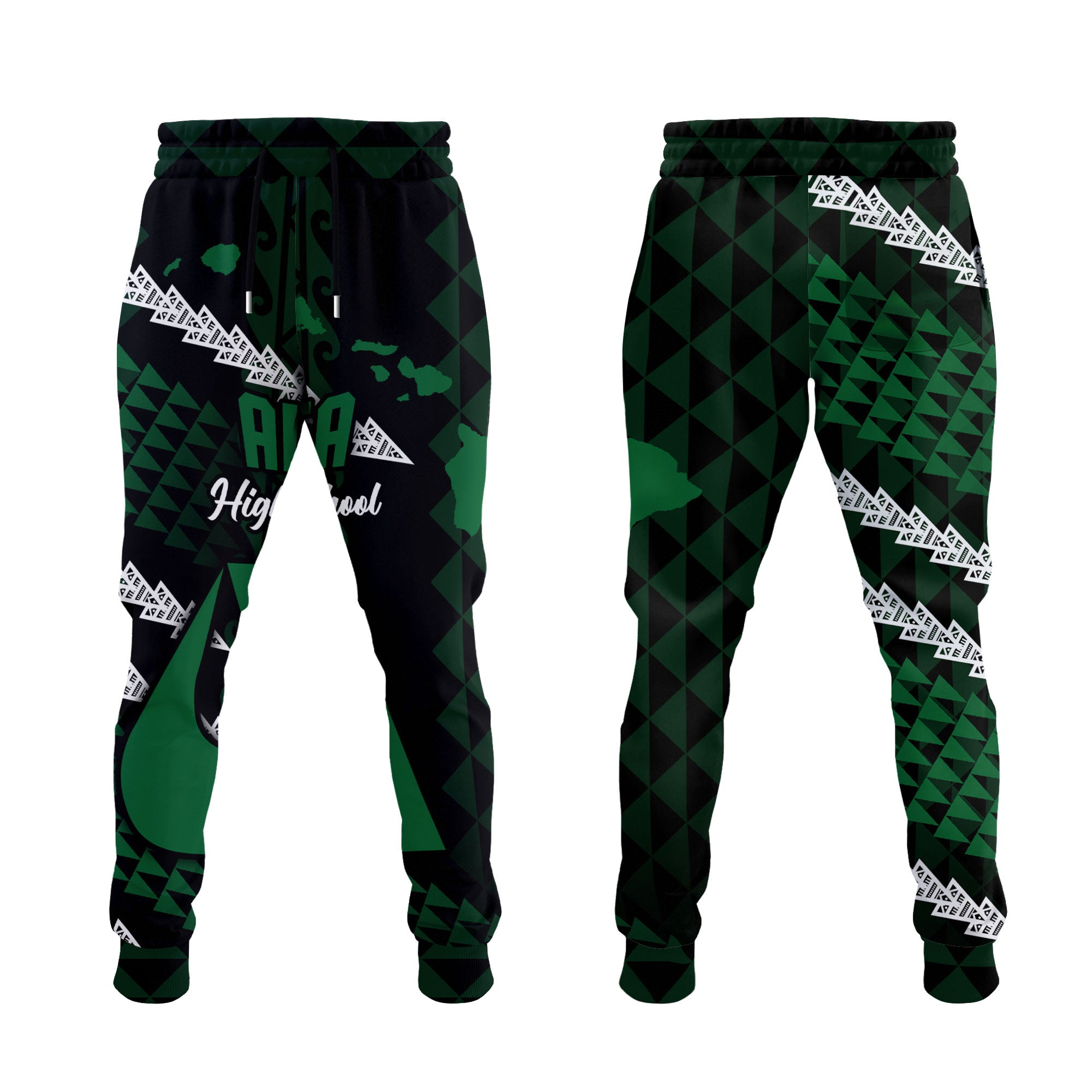 Hawaii Aiea High School Jogger Pant Map Style