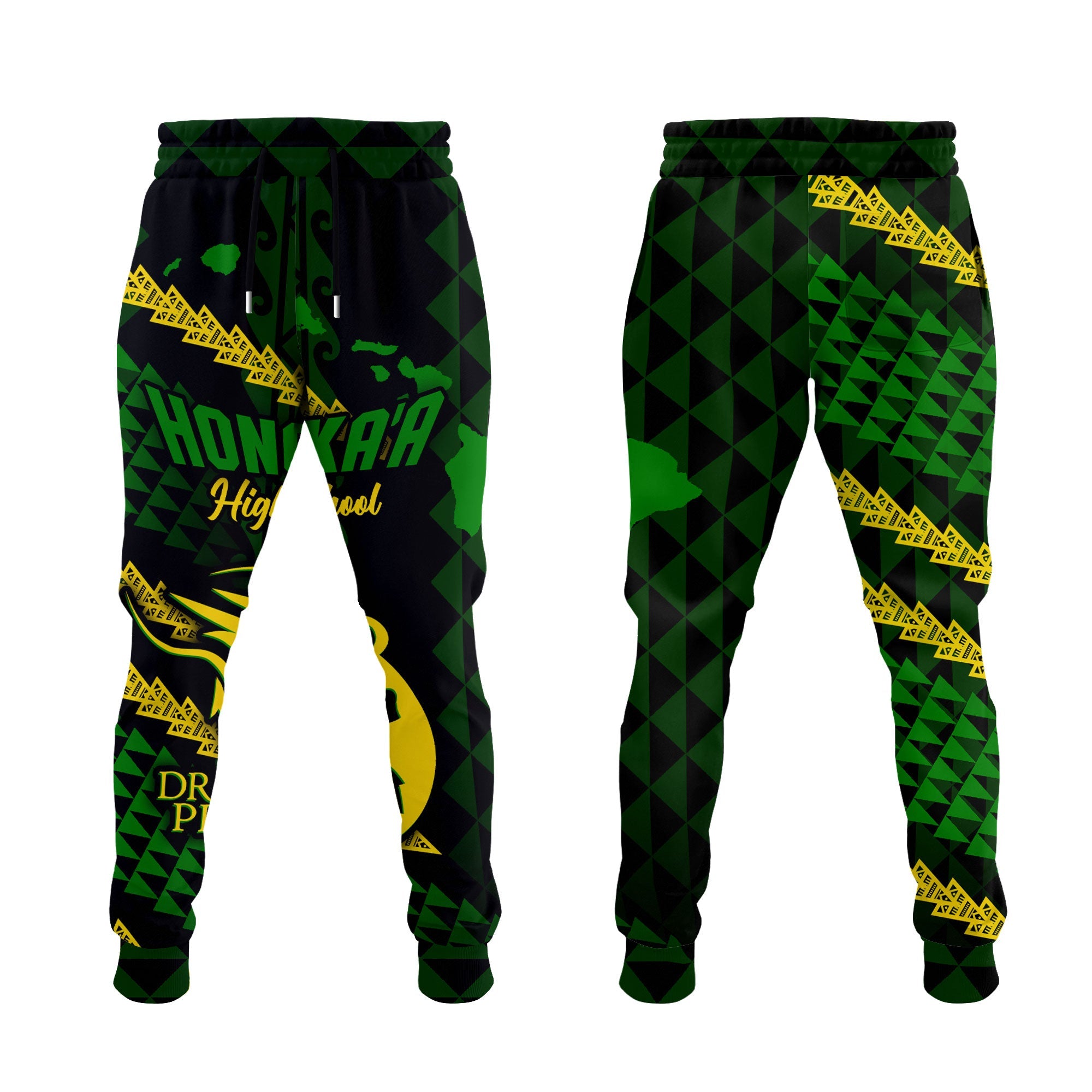 Hawaii Honoka High & Intermediate School Jogger Pant Map Style