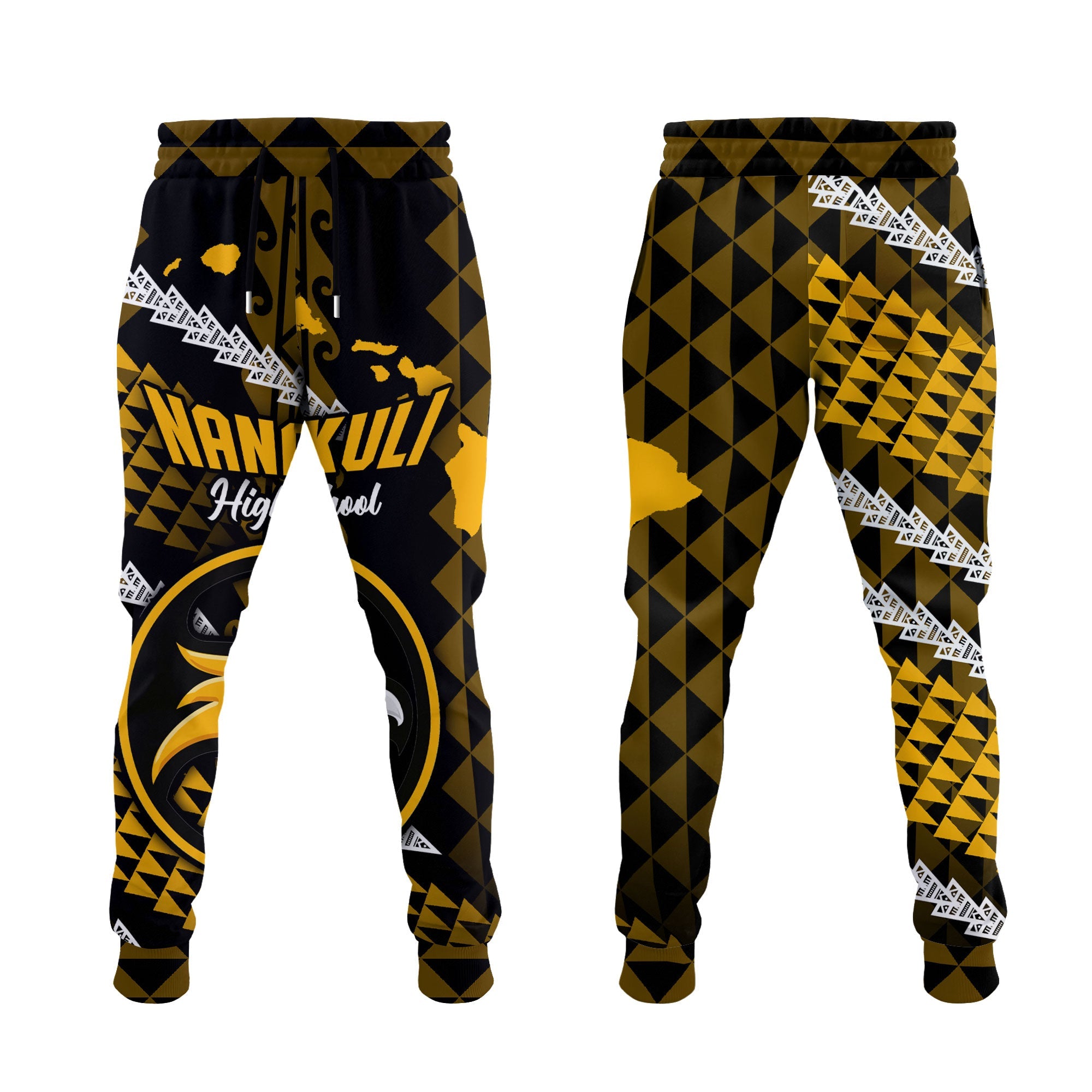 Hawaii Nanakuli High School Jogger Pant Map Style