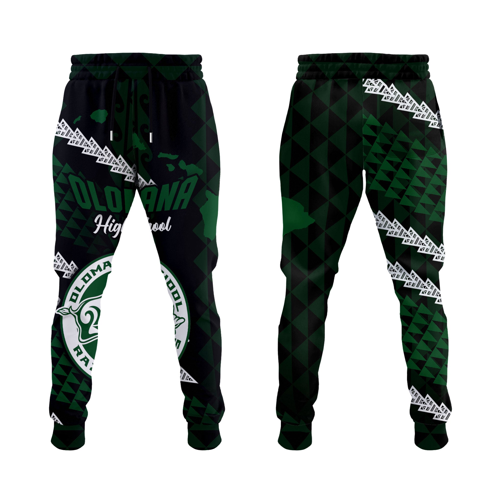 Hawaii Olomana High & Intermediate School Jogger Pant Map Style