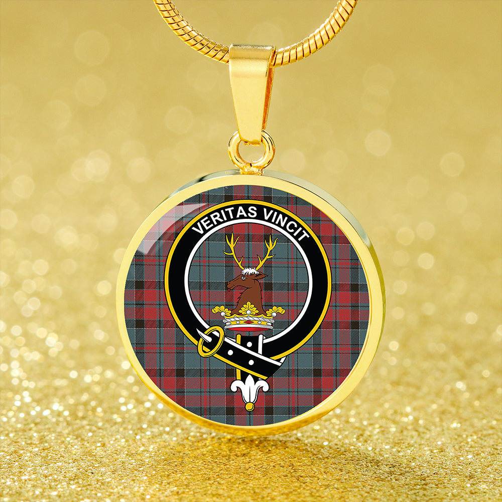 Scottish Tartan Keith Fashion (Marshall Fashion) Weathered Clan Circle Necklace Classic Style