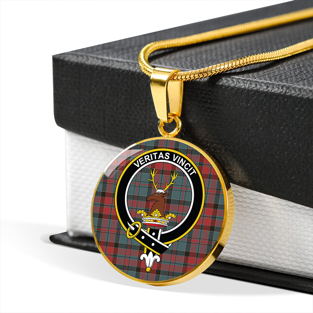 Scottish Tartan Keith Fashion (Marshall Fashion) Weathered Clan Circle Necklace Classic Style