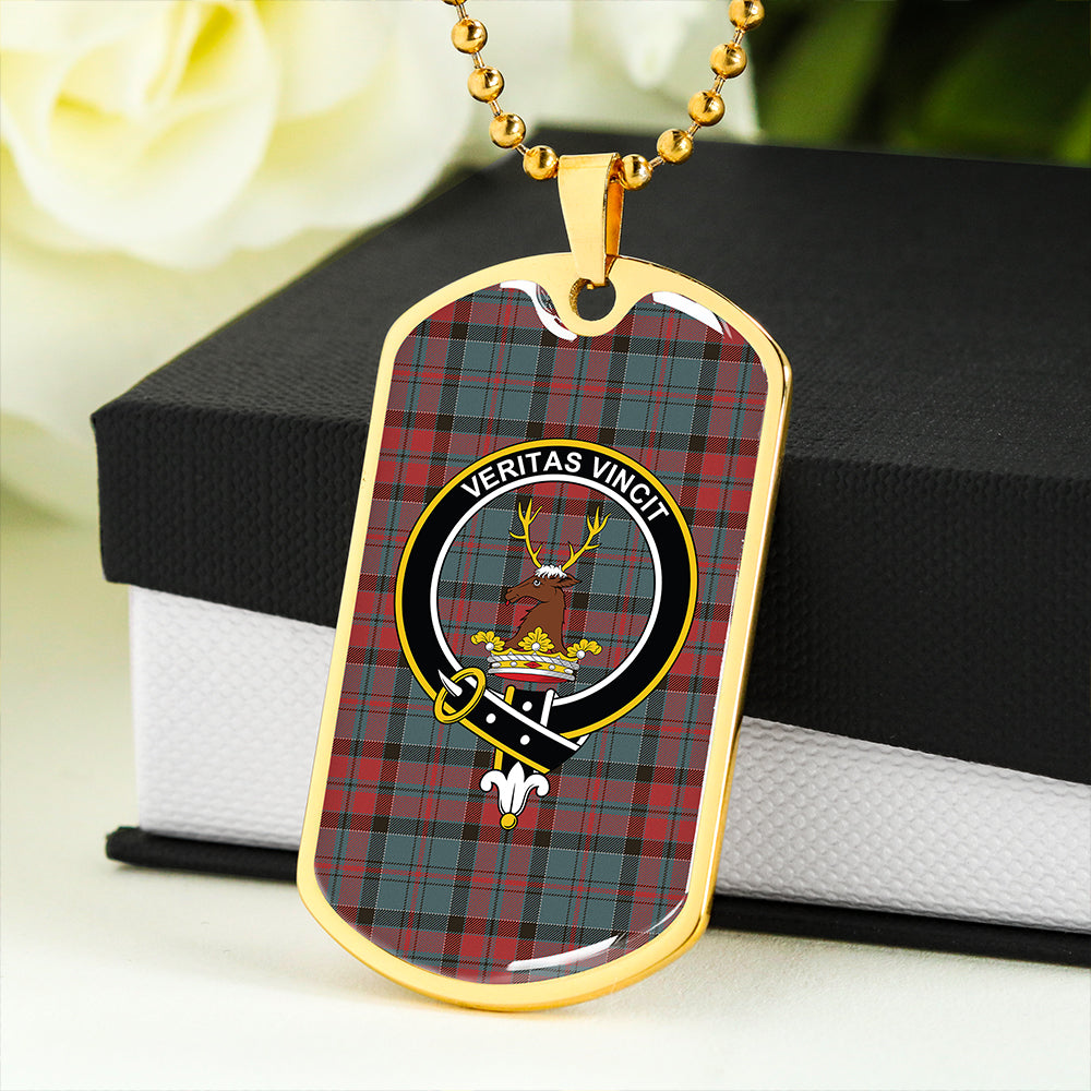 Keith Fashion (Marshall Fashion) Weathered Clan Badge Classic Tartan Dog Tag Necklace