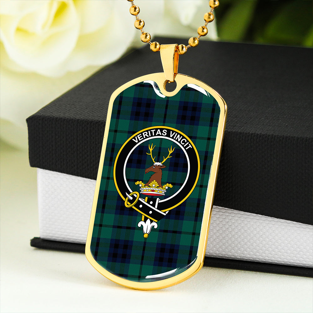 Keith (Austin) Modern Clan Badge Classic Tartan Dog Tag Necklace