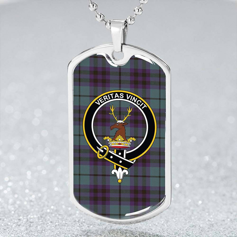 Keith (Austin) Weathered Clan Badge Classic Tartan Dog Tag Necklace
