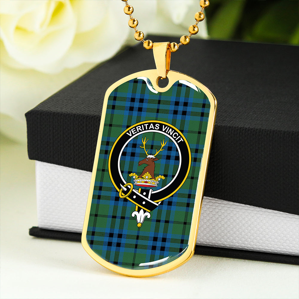 Keith (Marshall) Ancient Clan Badge Classic Tartan Dog Tag Necklace