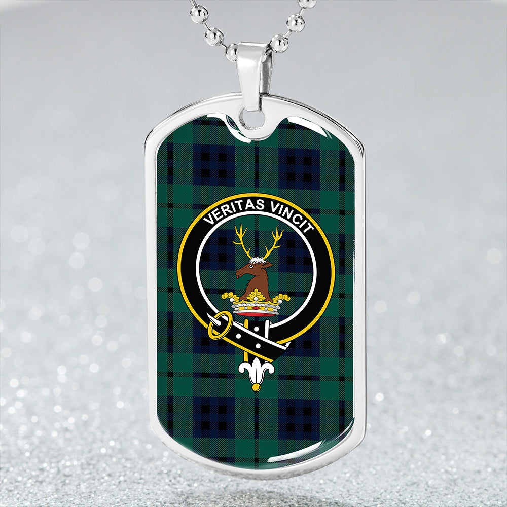 Keith (Marshall) Modern Clan Badge Classic Tartan Dog Tag Necklace