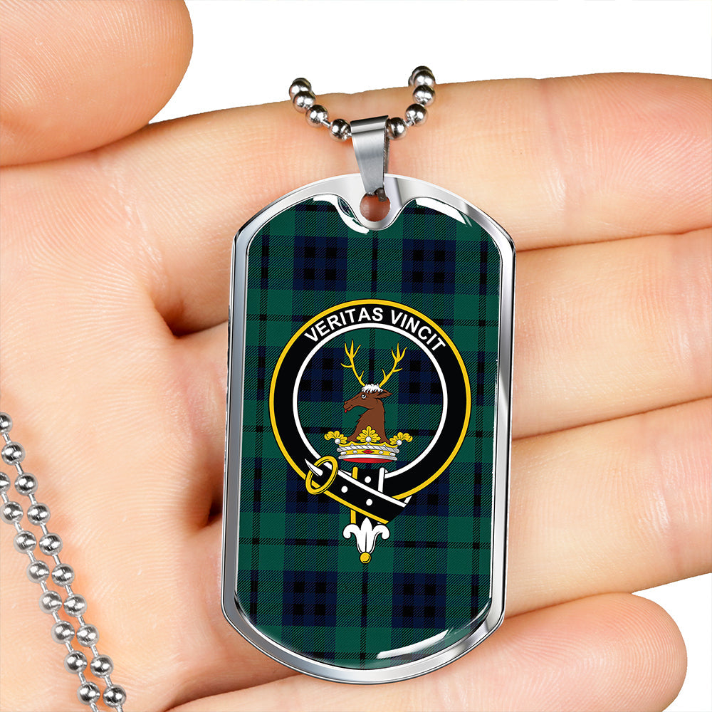 Keith (Marshall) Modern Clan Badge Classic Tartan Dog Tag Necklace