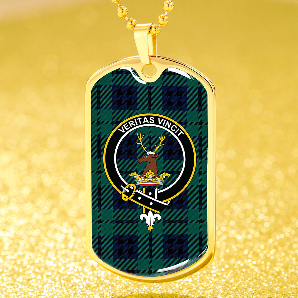 Keith (Marshall) Modern Clan Badge Classic Tartan Dog Tag Necklace