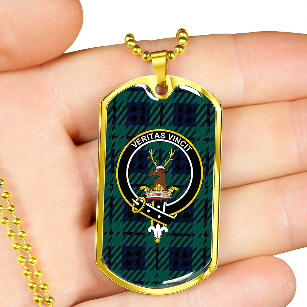 Keith (Marshall) Modern Clan Badge Classic Tartan Dog Tag Necklace