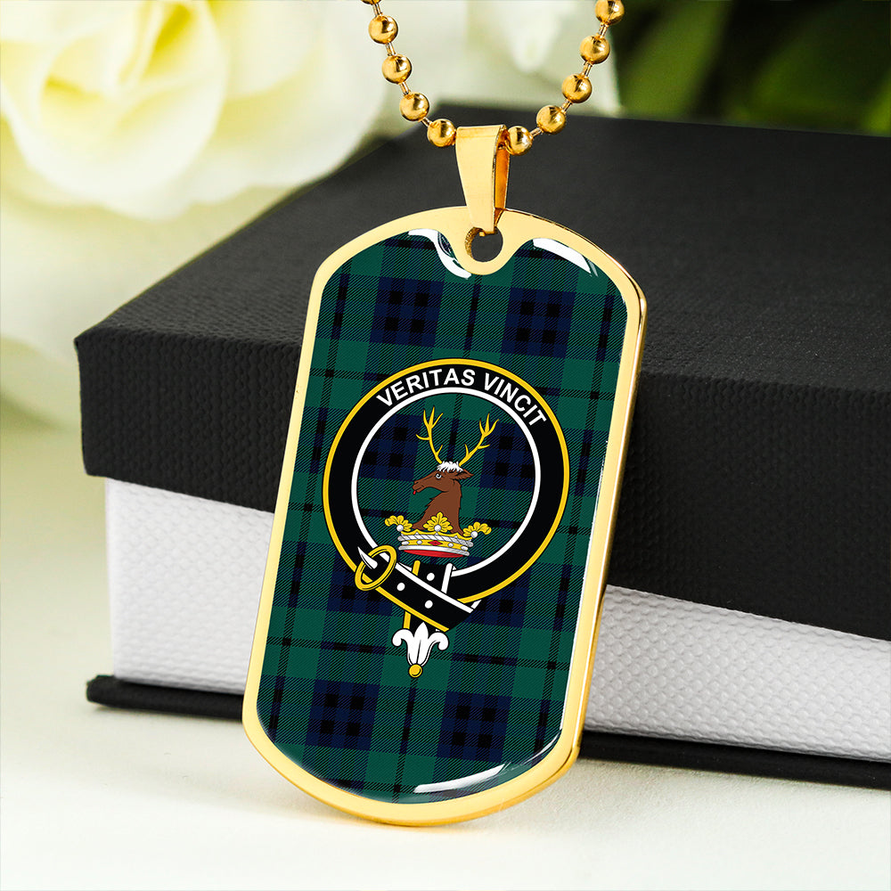 Keith (Marshall) Modern Clan Badge Classic Tartan Dog Tag Necklace