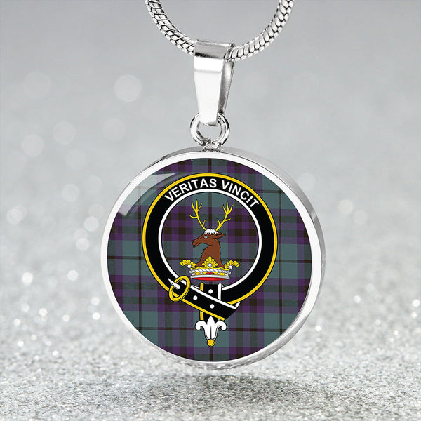 Scottish Tartan Keith (Marshall) Weathered Clan Circle Necklace Classic Style