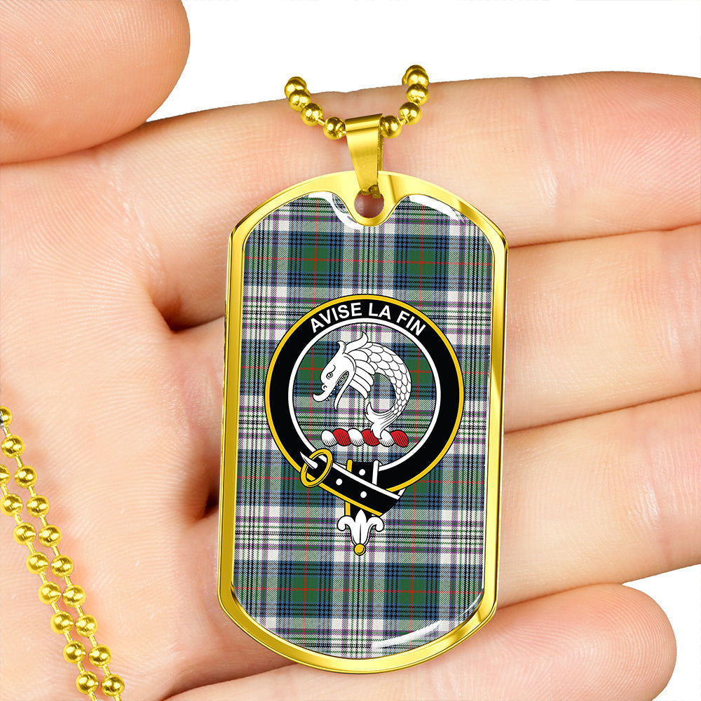 Kennedy Dress Ancient Clan Badge Classic Tartan Dog Tag Necklace