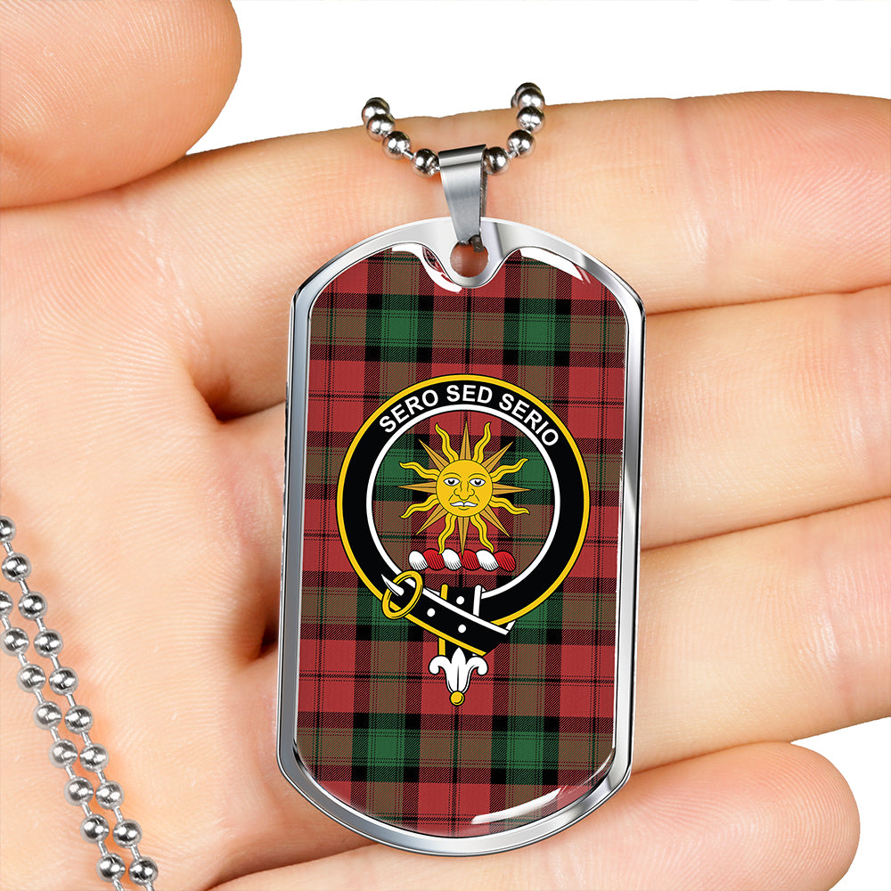 Kerr Ancient Clan Badge Classic Tartan Dog Tag Necklace