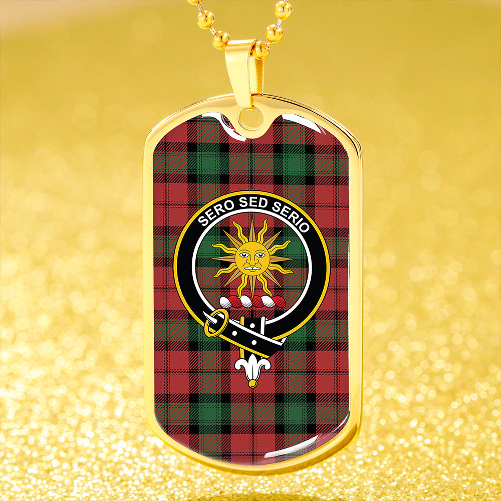 Kerr Ancient Clan Badge Classic Tartan Dog Tag Necklace