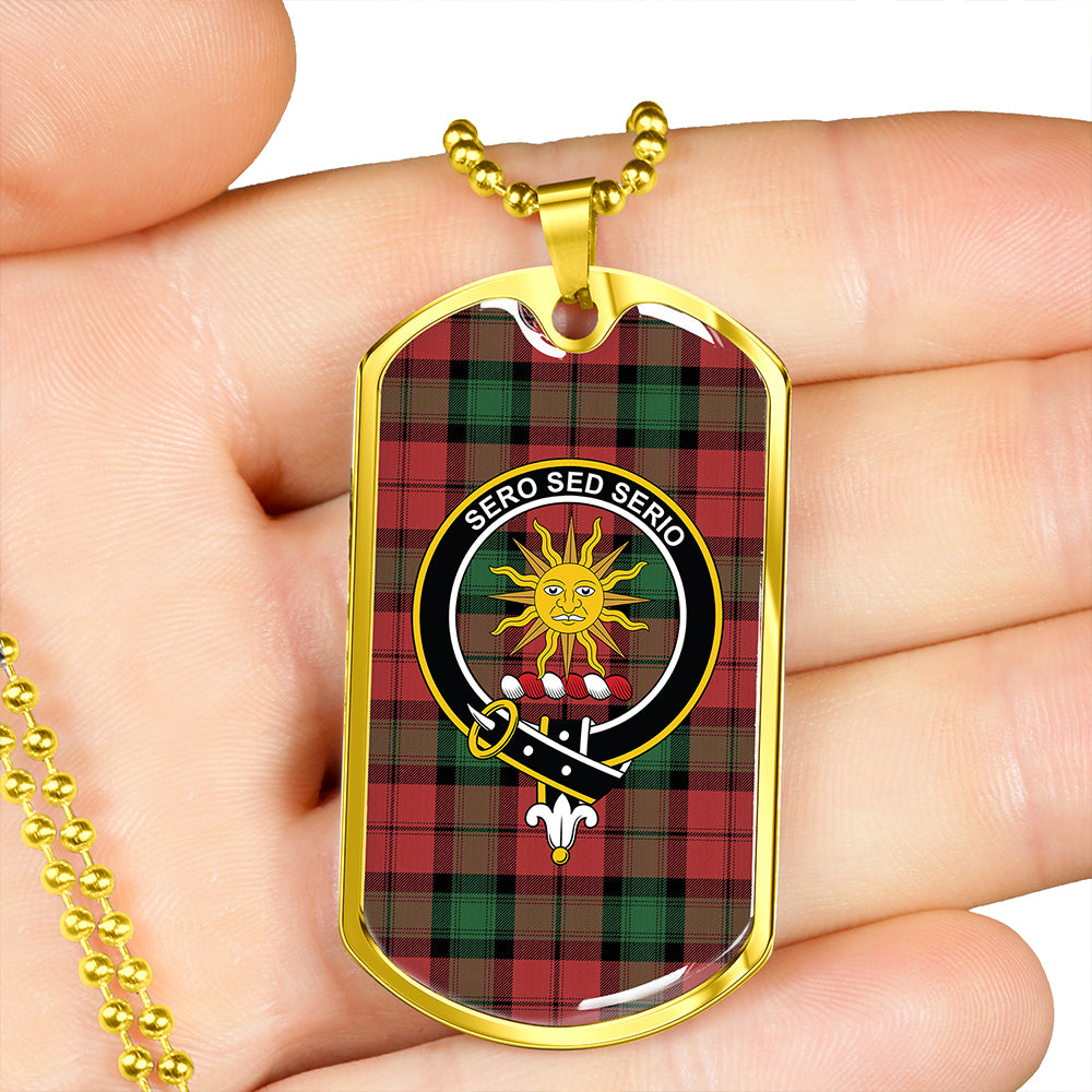 Kerr Ancient Clan Badge Classic Tartan Dog Tag Necklace