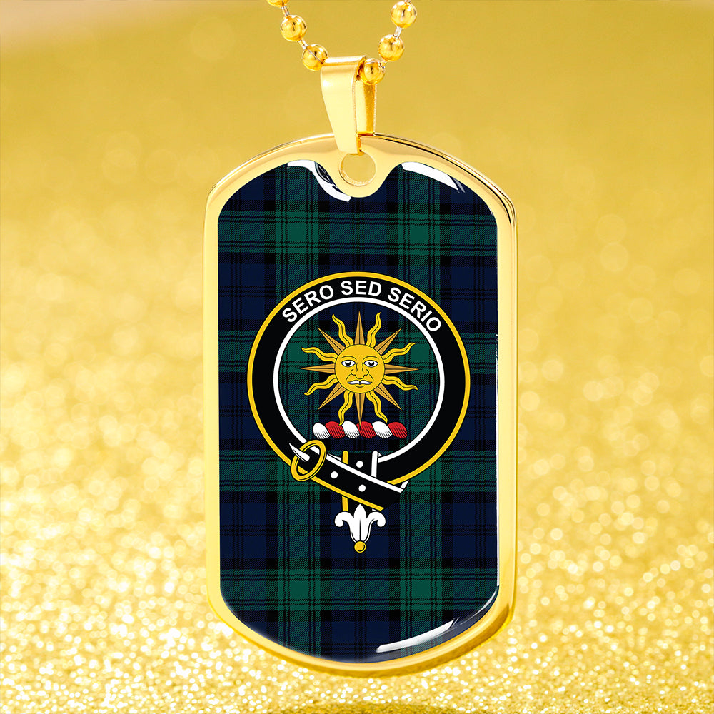 Kerr Hunting Modern Clan Badge Classic Tartan Dog Tag Necklace