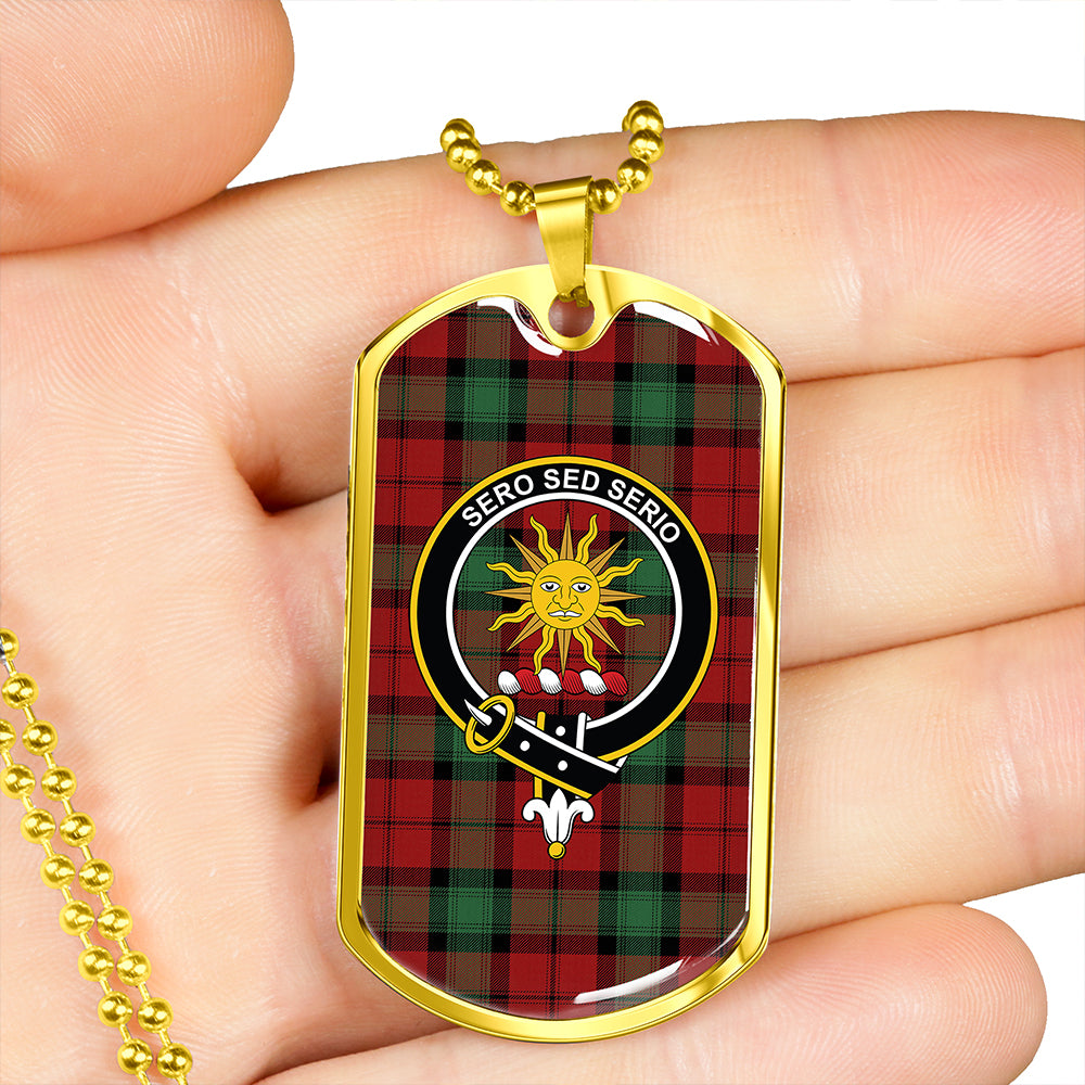 Kerr Modern Clan Badge Classic Tartan Dog Tag Necklace