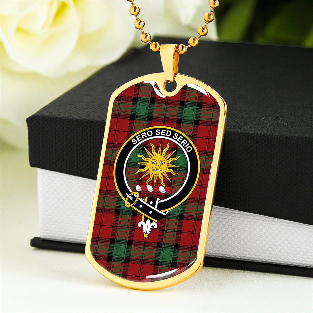 Kerr Modern Clan Badge Classic Tartan Dog Tag Necklace