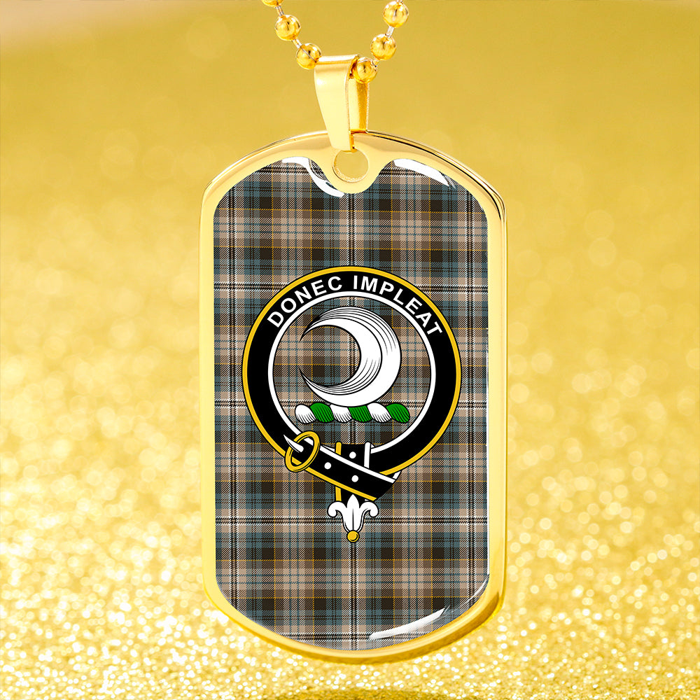 Kidd Weathered Clan Badge Classic Tartan Dog Tag Necklace