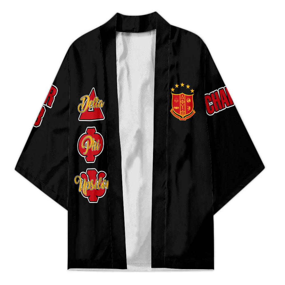 Fraternity Kimono - Personalized Delta Phi Upsilon Kimono Original Dark Style