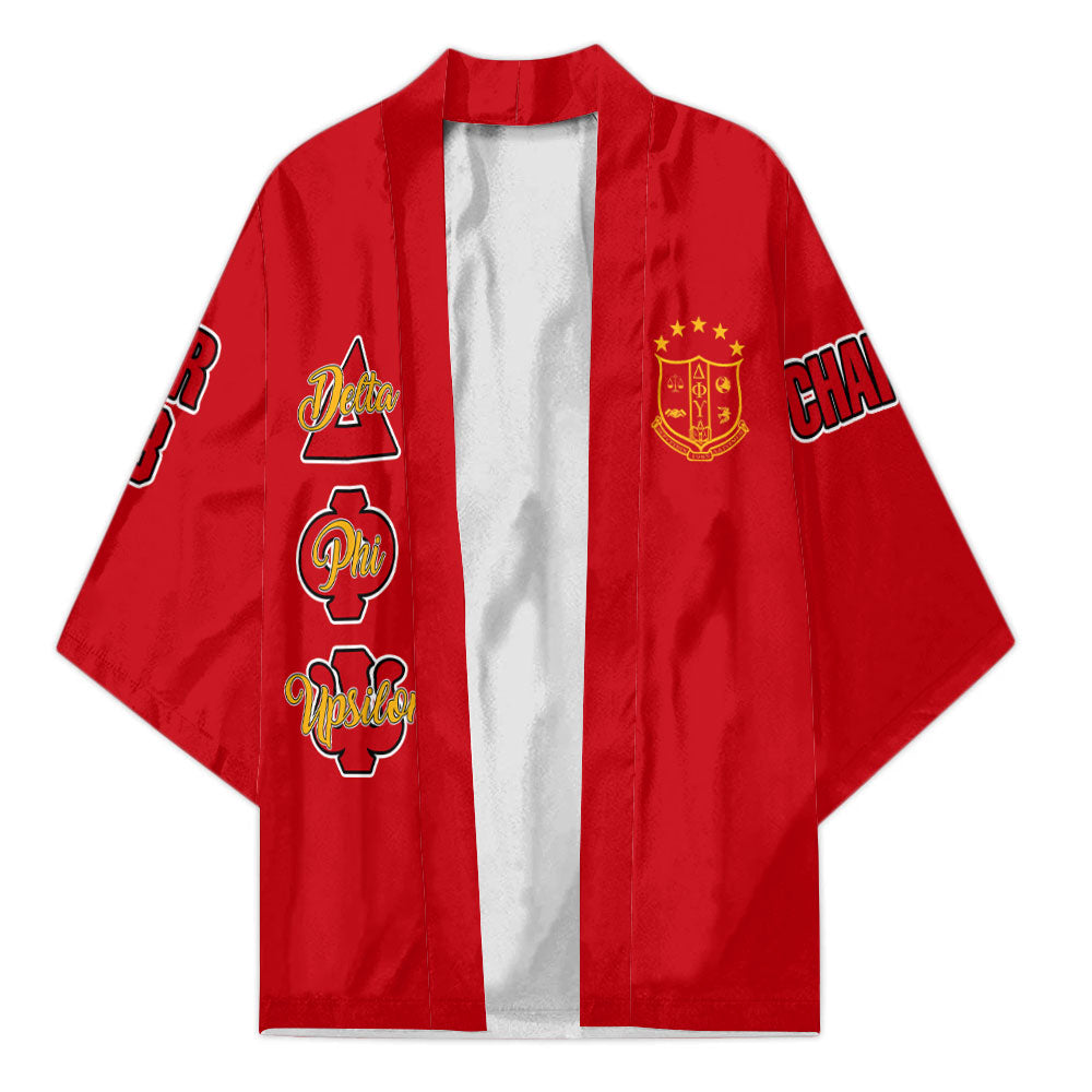 Fraternity Kimono - Personalized Delta Phi Upsilon Kimono Original Red Style