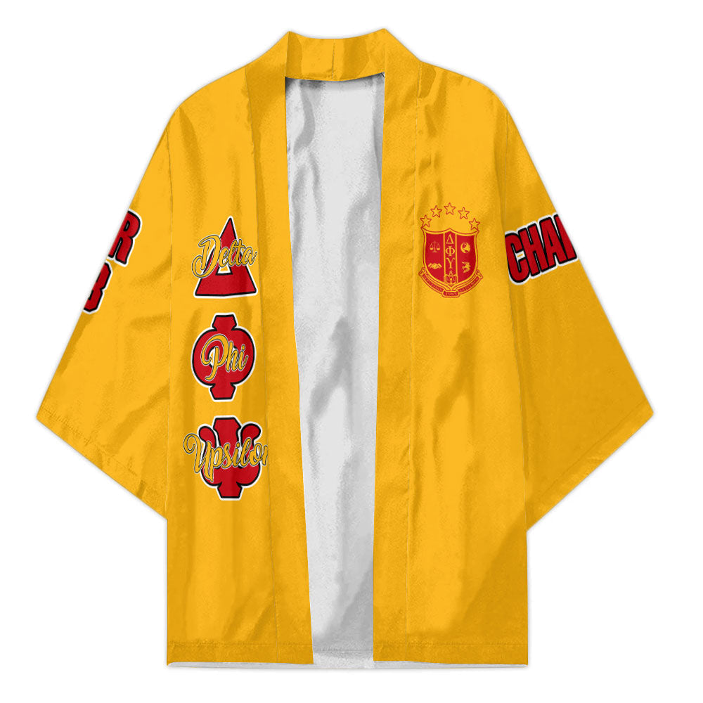 Fraternity Kimono - Personalized Delta Phi Upsilon Kimono Original Yellow Style