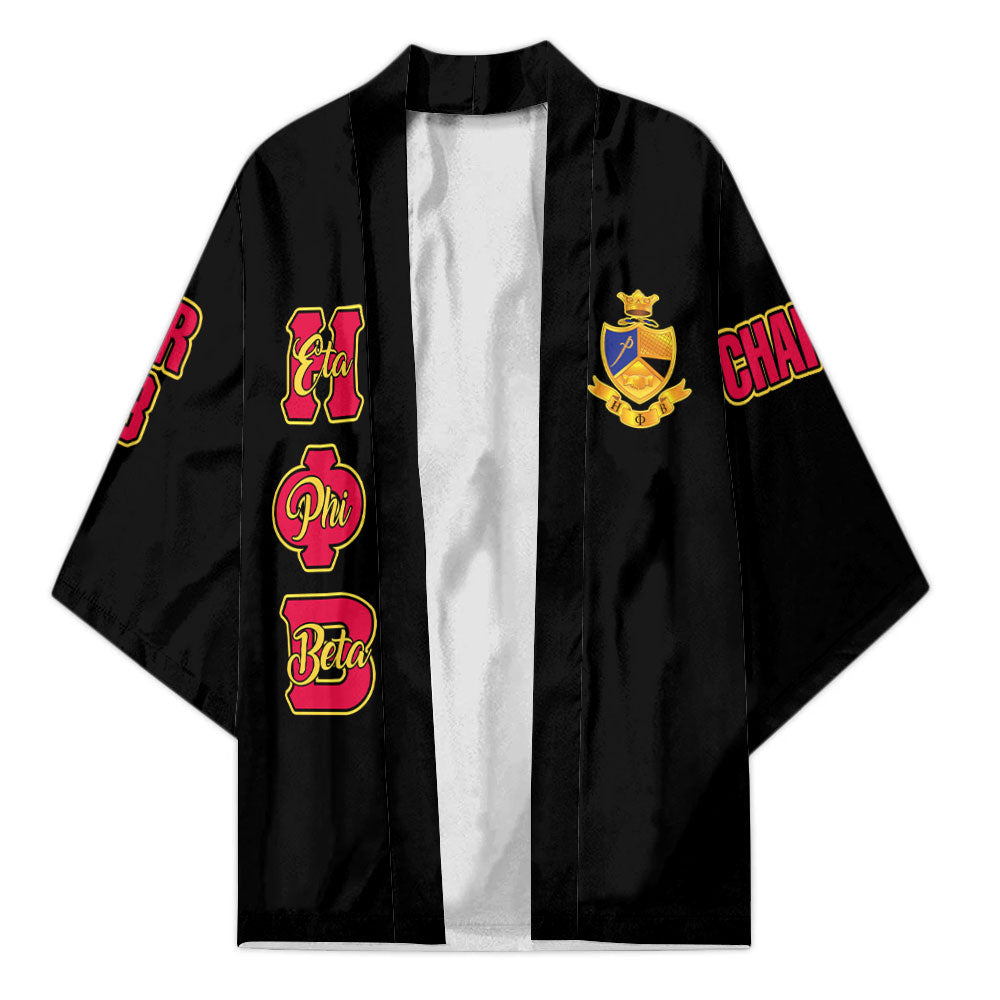 Sorority Kimono - Personalized Eta Phi Beta Kimono Original Black Style