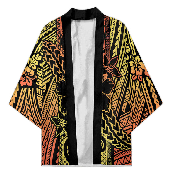 Hawaiian Reggae Kimono Polynesian Hibiscus Style