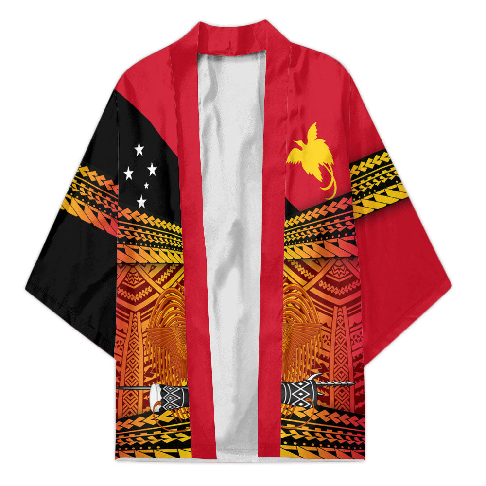 Papua New Guinea Independence Day Kimono PNG Emblem Style