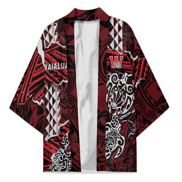 Hawaii Waialua High & Intermediate School Custom Kimono Polynesian Turtle Style