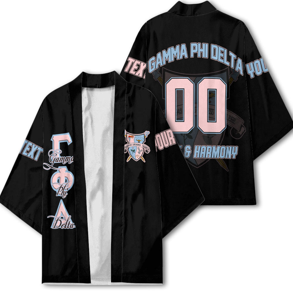 Sorority Kimono - Personalized Gamma Phi Delta Kimono Dark Style