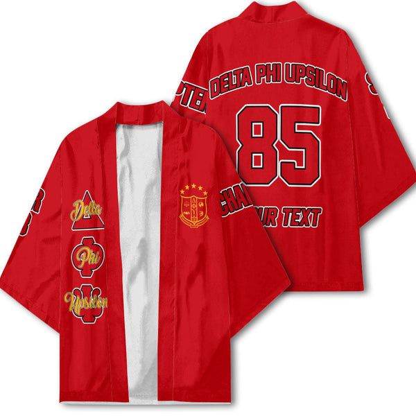 Fraternity Kimono - Personalized Delta Phi Upsilon Kimono Original Red Style