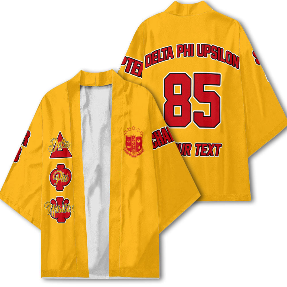 Fraternity Kimono - Personalized Delta Phi Upsilon Kimono Original Yellow Style