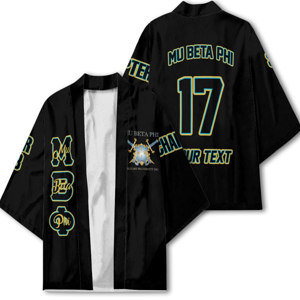 Fraternity Kimono - Personalized Mu Beta Phi Kimono Original Black Style